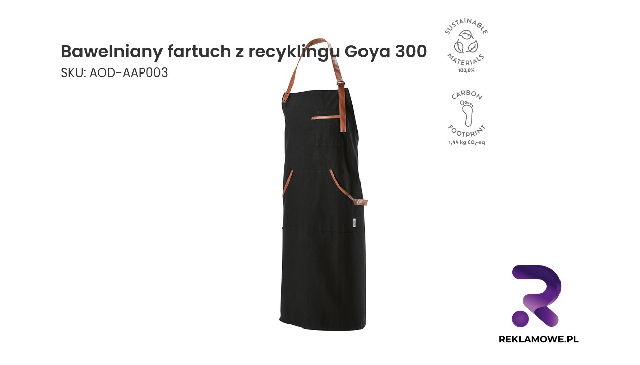 Bawełniany fartuch Goya 300 wykonany z materiałów z recyklingu