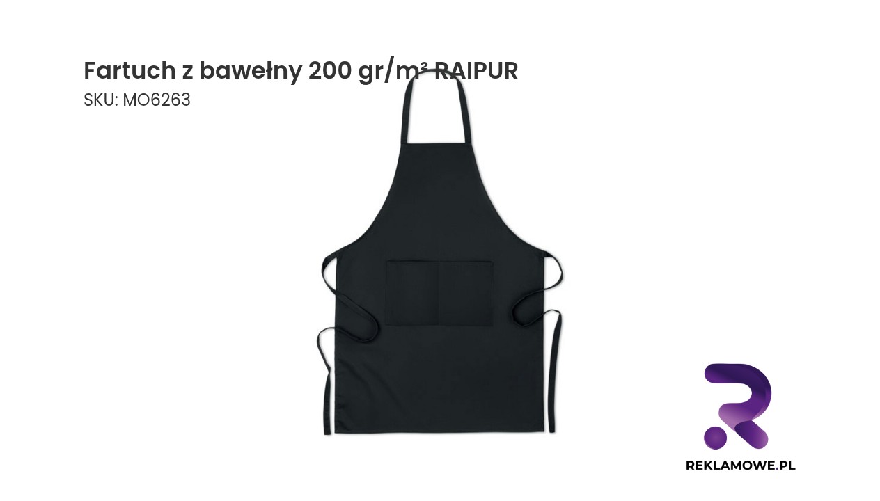 Fartuch z bawełny RAIPUR o gramaturze 200 g/m²
