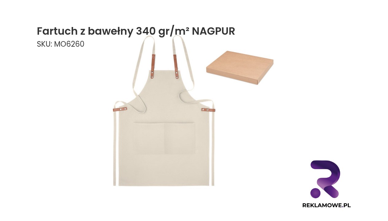 Fartuch z bawełny 340 gr/m² model NAGPUR