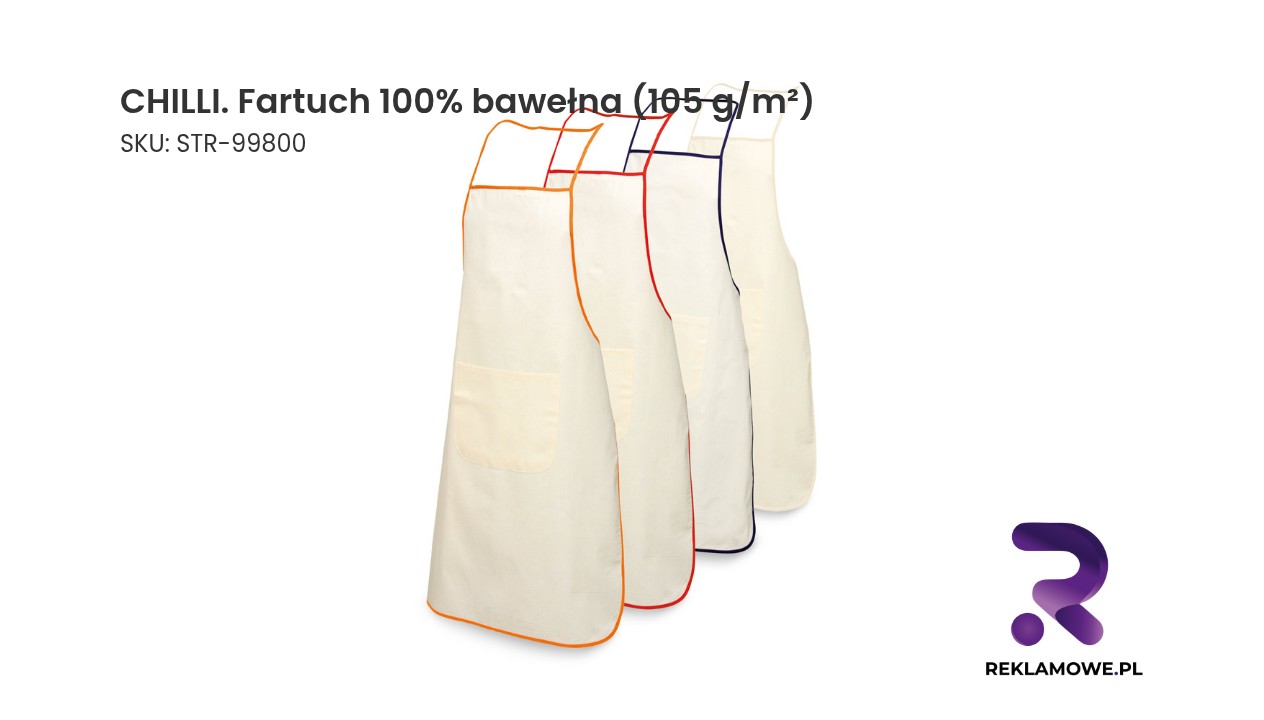 CHILLI fartuch 100% bawełna 105 g/m² – bawełniany fartuch kuchenny