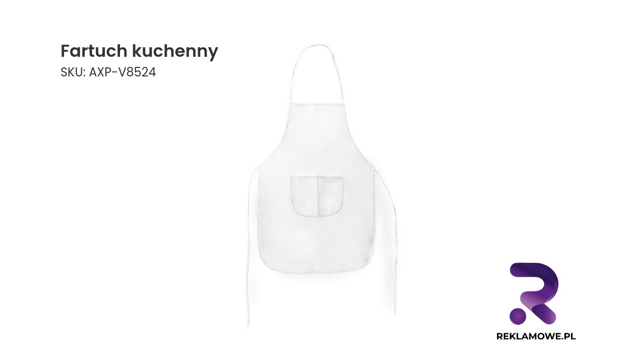 Elegancki fartuch kuchenny w kolorze białym