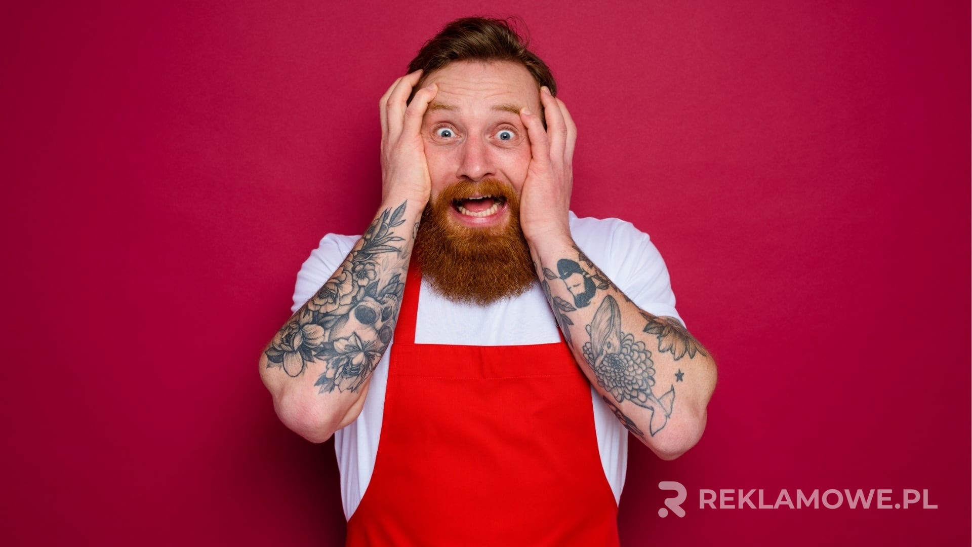 Wysokiej jakości fartuch reklamowy z nadrukiem logo firmy
