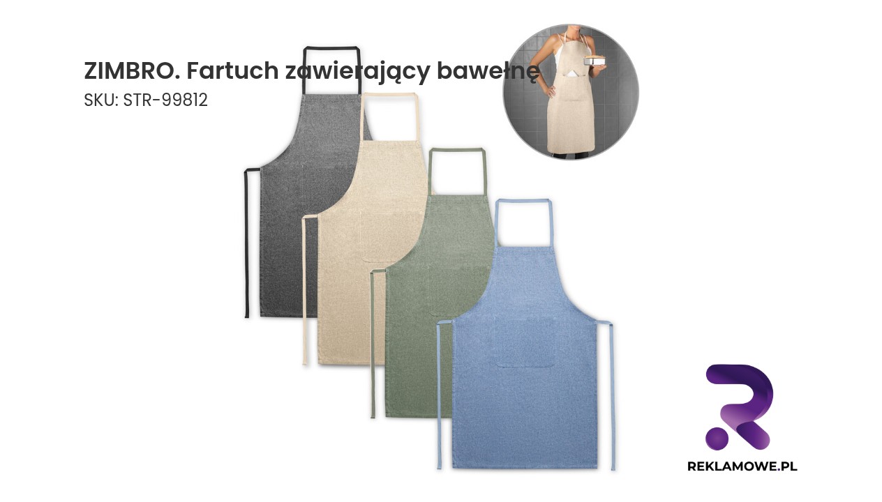 ZIMBRO fartuch zawierający bawełnę – wygodny fartuch do kuchni i pracy